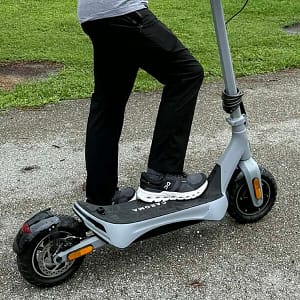 e-scooter and person 